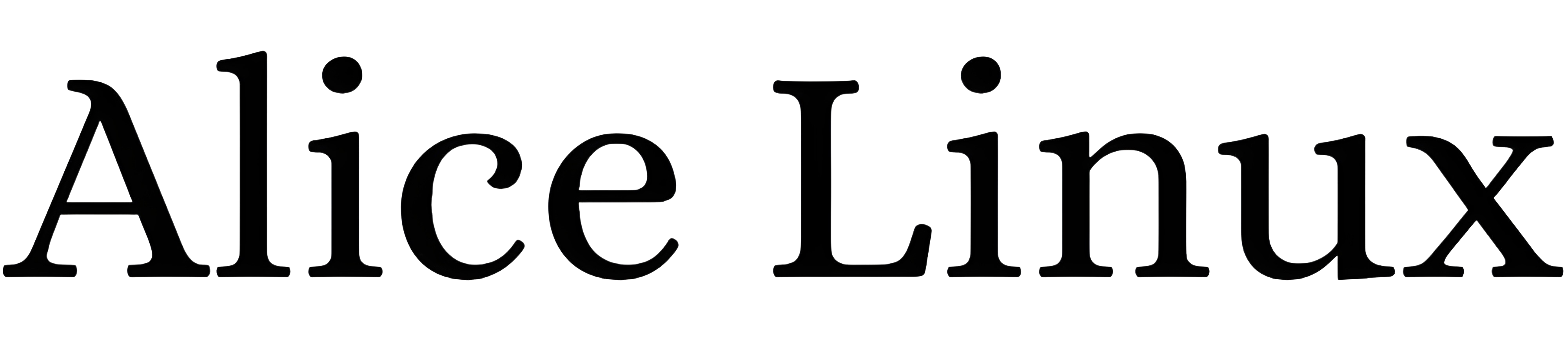 AliceLinux logo (it just says AliceLinux with a nice font)